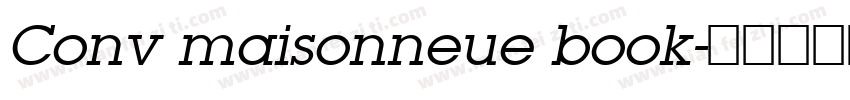 Conv maisonneue book字体转换